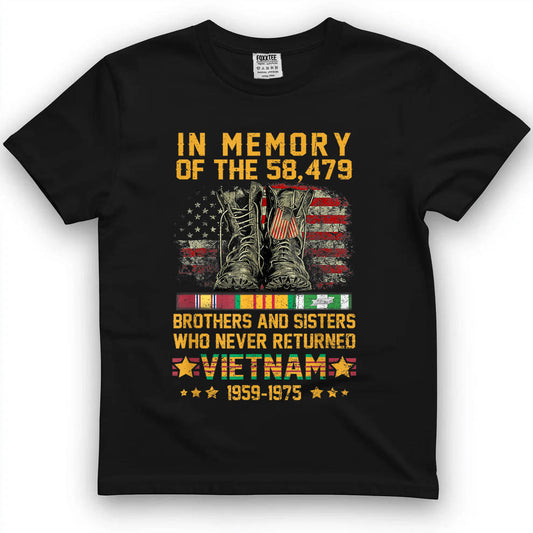 in Memory of The 58479 Brothers and Sisters Vietnam Veteran T-Shirt