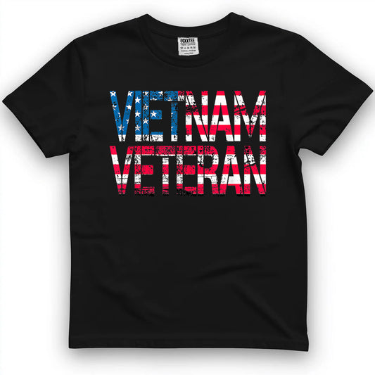 Vietnam Veteran Vintage US Flag Vietnam Vets Veteran's Day T-Shirt