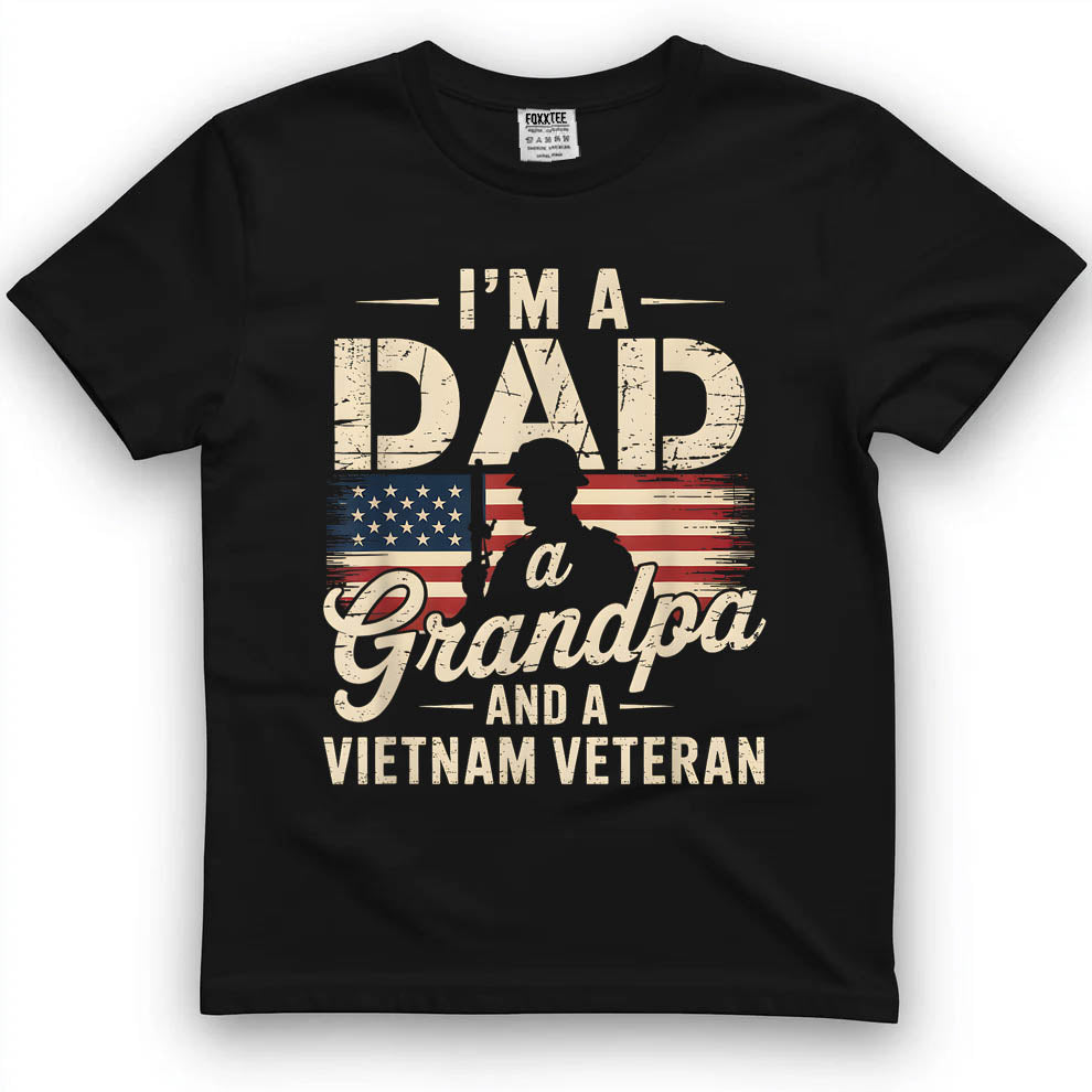 Dad Grandpa Vietnam Veteran Vintage Men's grandpa dad T-Shirt