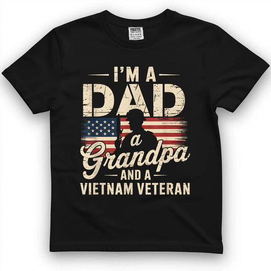 Dad Grandpa Vietnam Veteran Vintage Men's grandpa dad T-Shirt