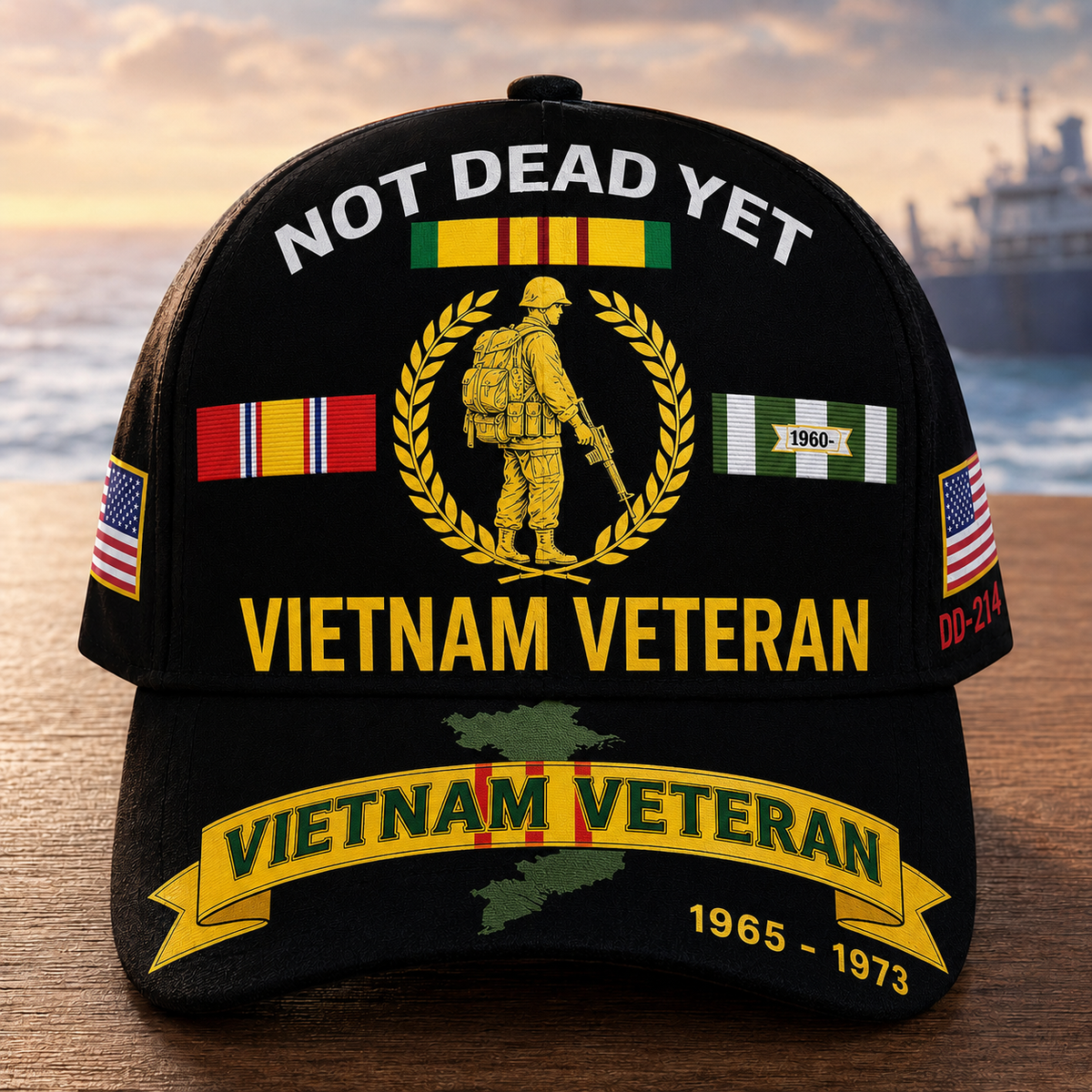 Not Dead Yet Vietnam Veteran Cap DD-214