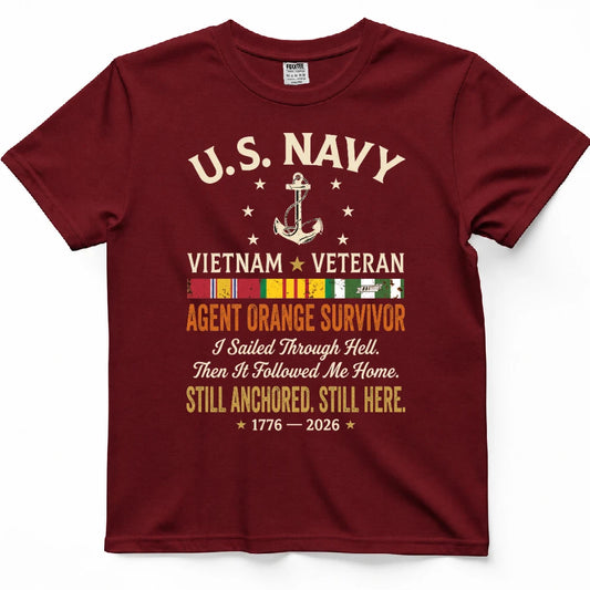US Navy Vietnam Veteran Agent Orange Survivor Shirt