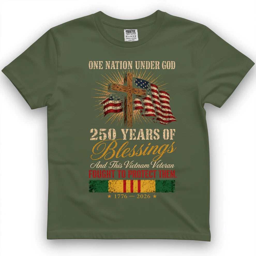 One Nation Under God 250 Years Of Blessings Shirt