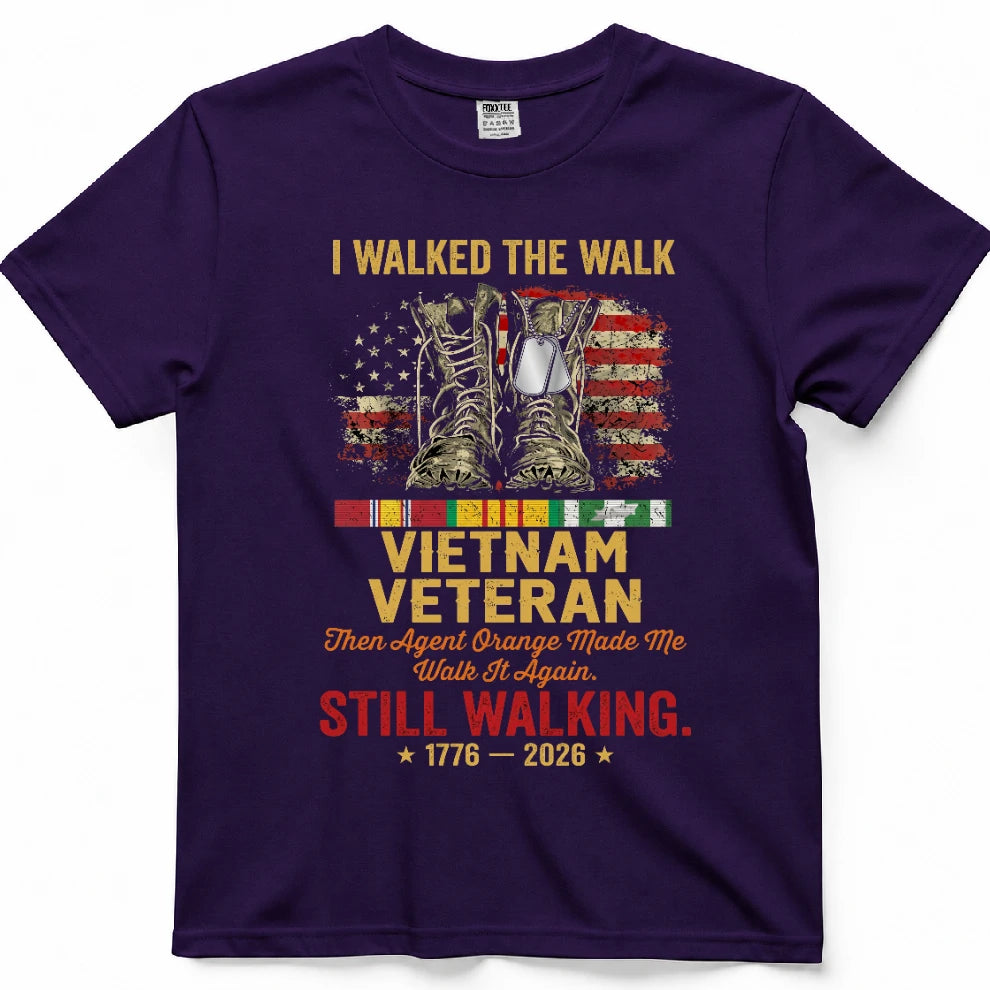 I Walked The Walk Vietnam Veteran Shirt